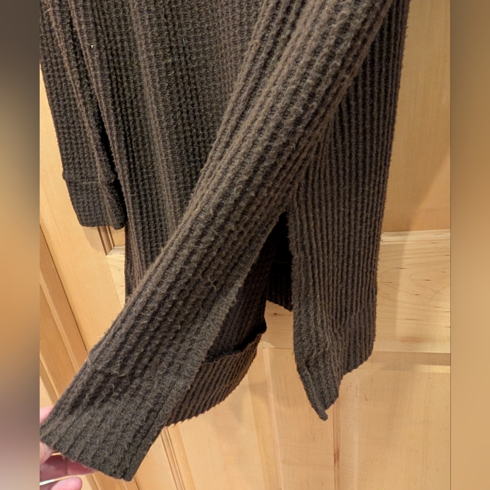 Zenana Outfitters Dark Brown Crew Neck Sweater - Picture 6 of 9